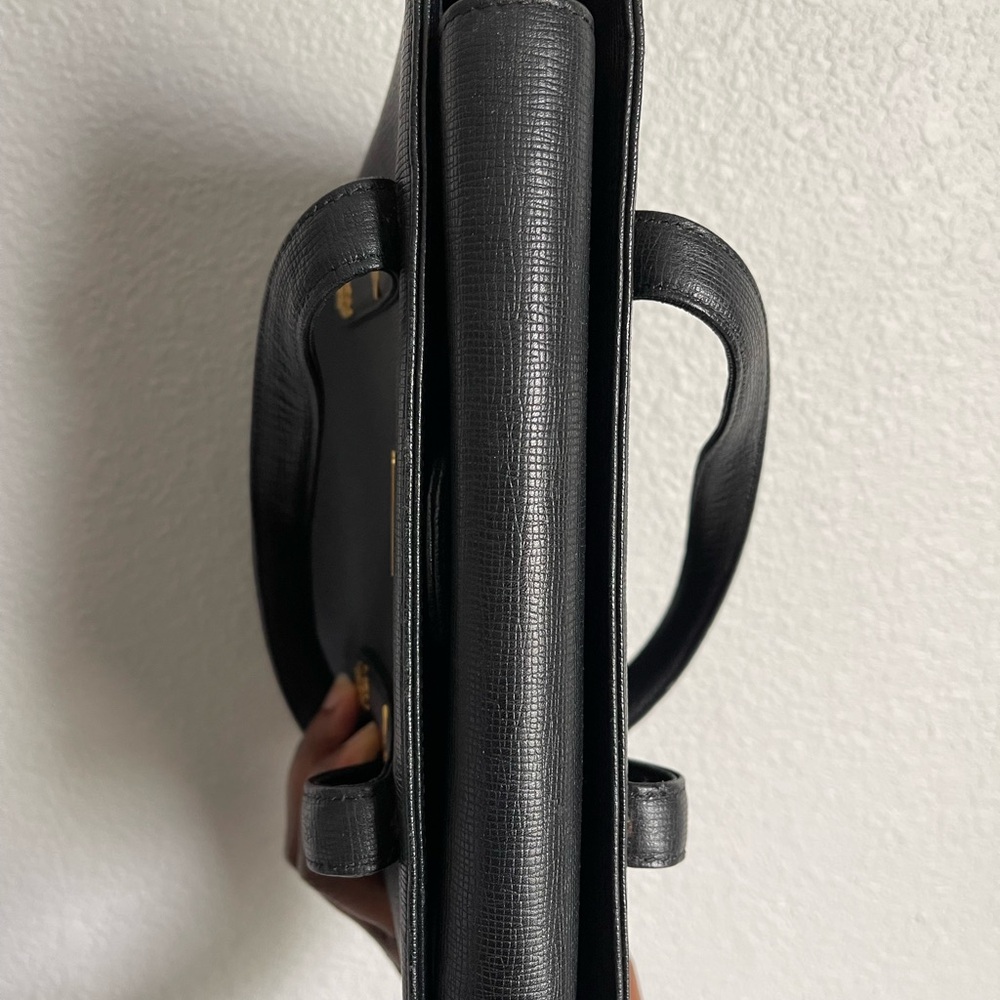Authentic MCM Black Tote with Gold Accents - Picture 6 of 14
